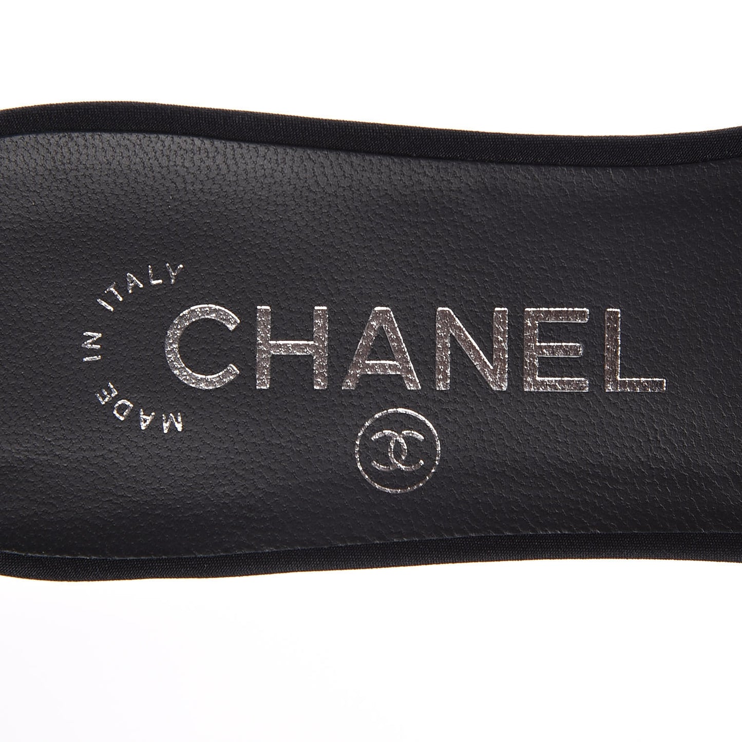 Felt Pearl Flat Sandals 38 Black