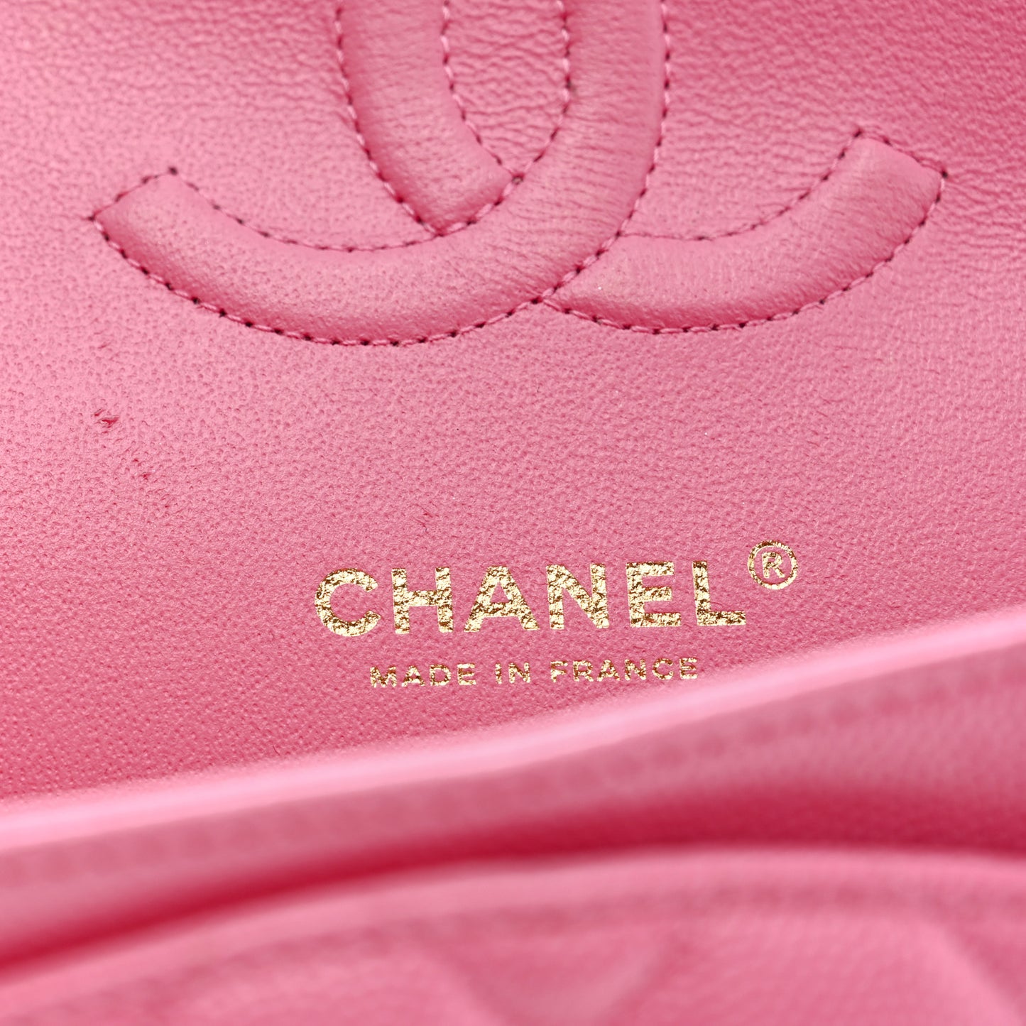 Caviar Quilted Medium Double Flap Pink