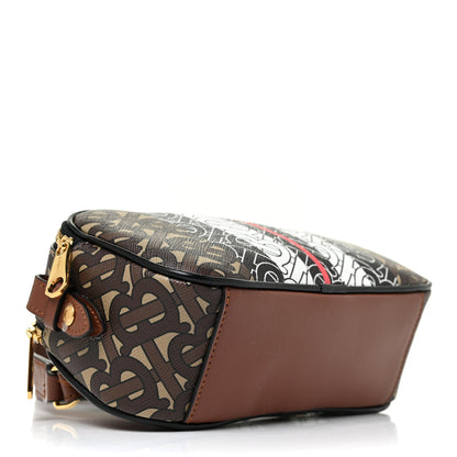 Burberry E-Canvas Monogram Stripe Micro Camera Bag Bridle Brown 4 of 10