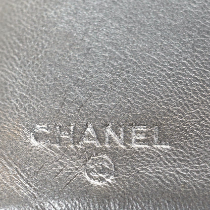 Chanel Lambskin Camellia Embossed Yen Wallet Black 6 of 9