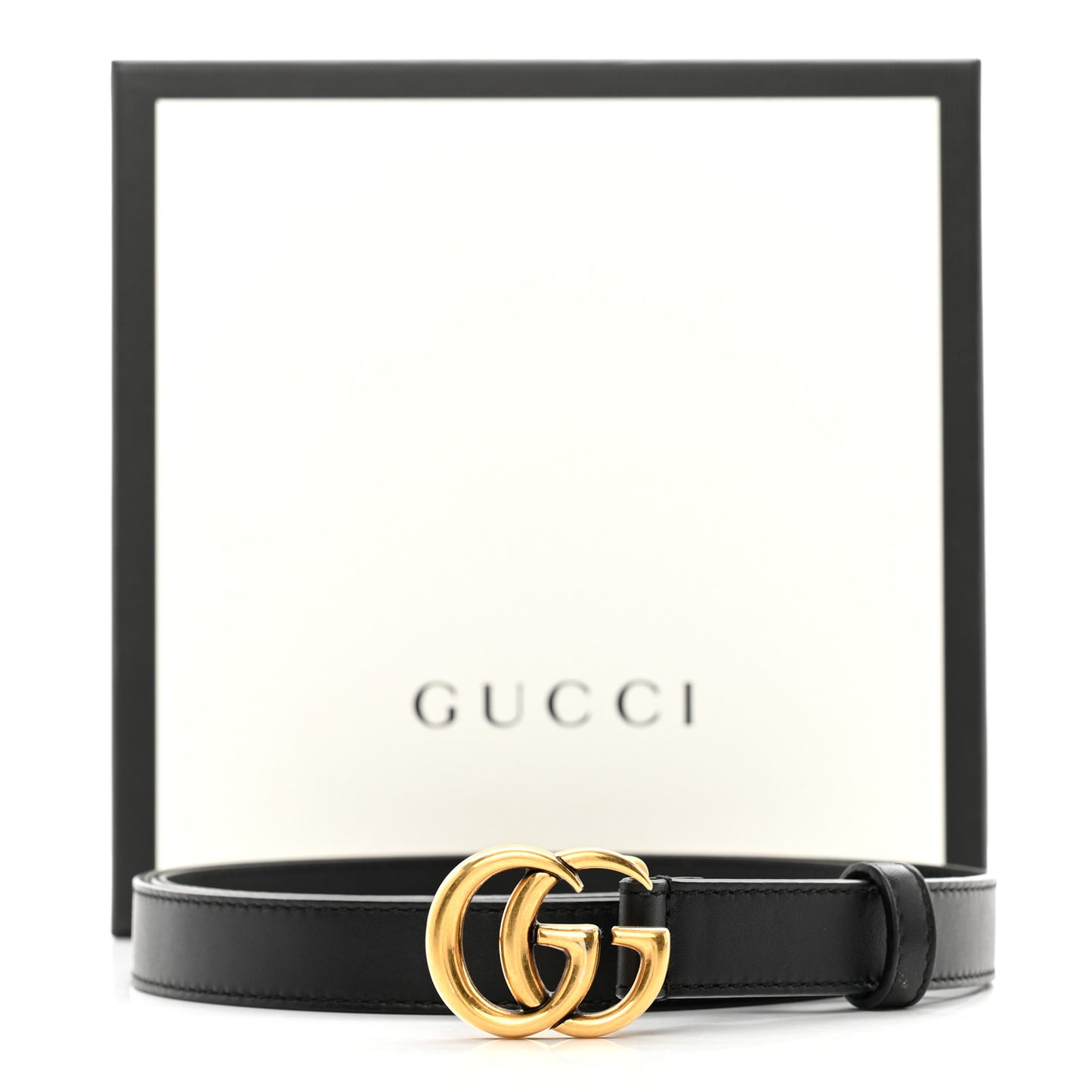 Calfskin Double G 20mm Belt 85 34 Black