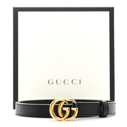 Gucci Calfskin Double G 20mm Belt 85 34 Black 8 of 8