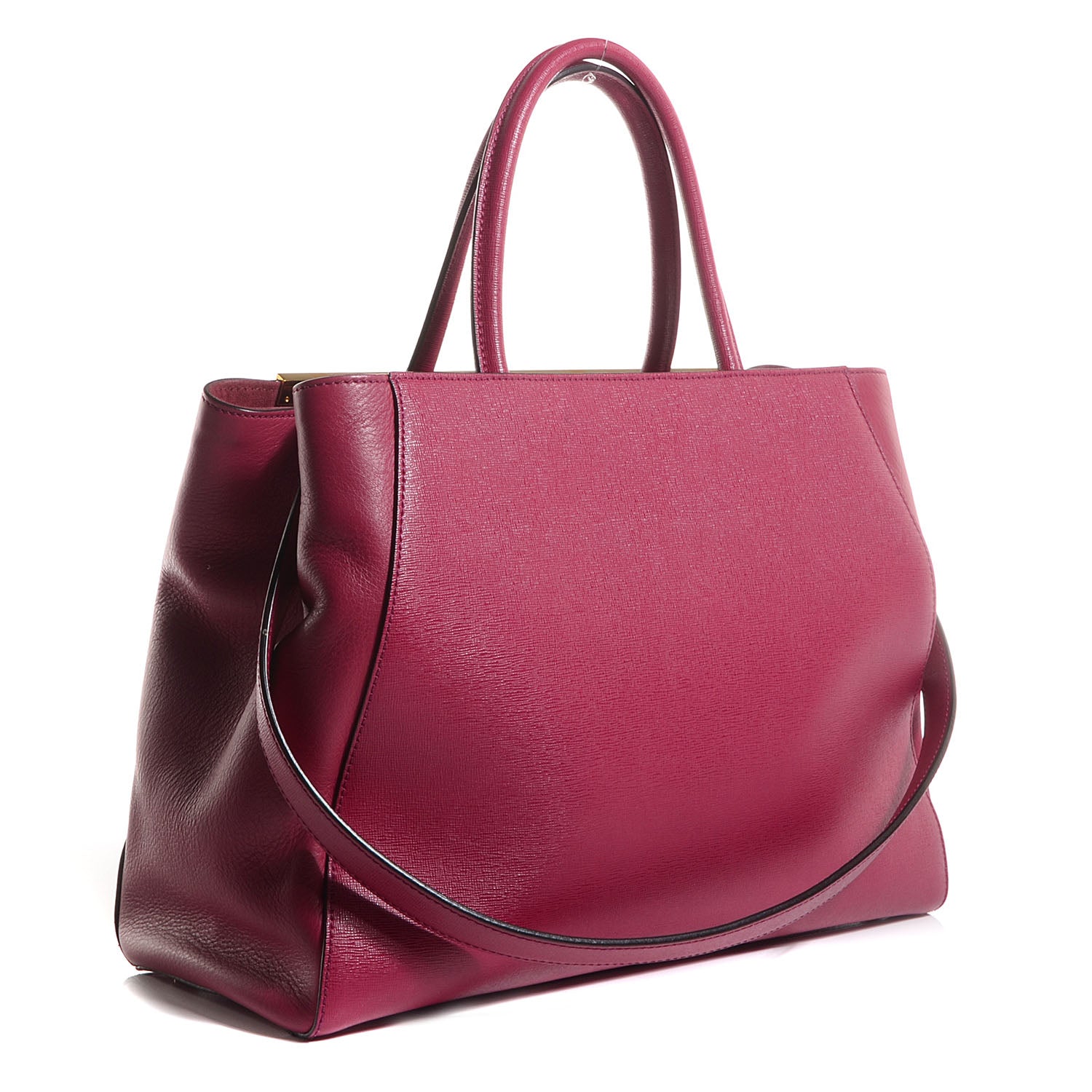 Fendi Vitello Elite Flamingo Regular 2Jours Tote Amarena 3 of 10