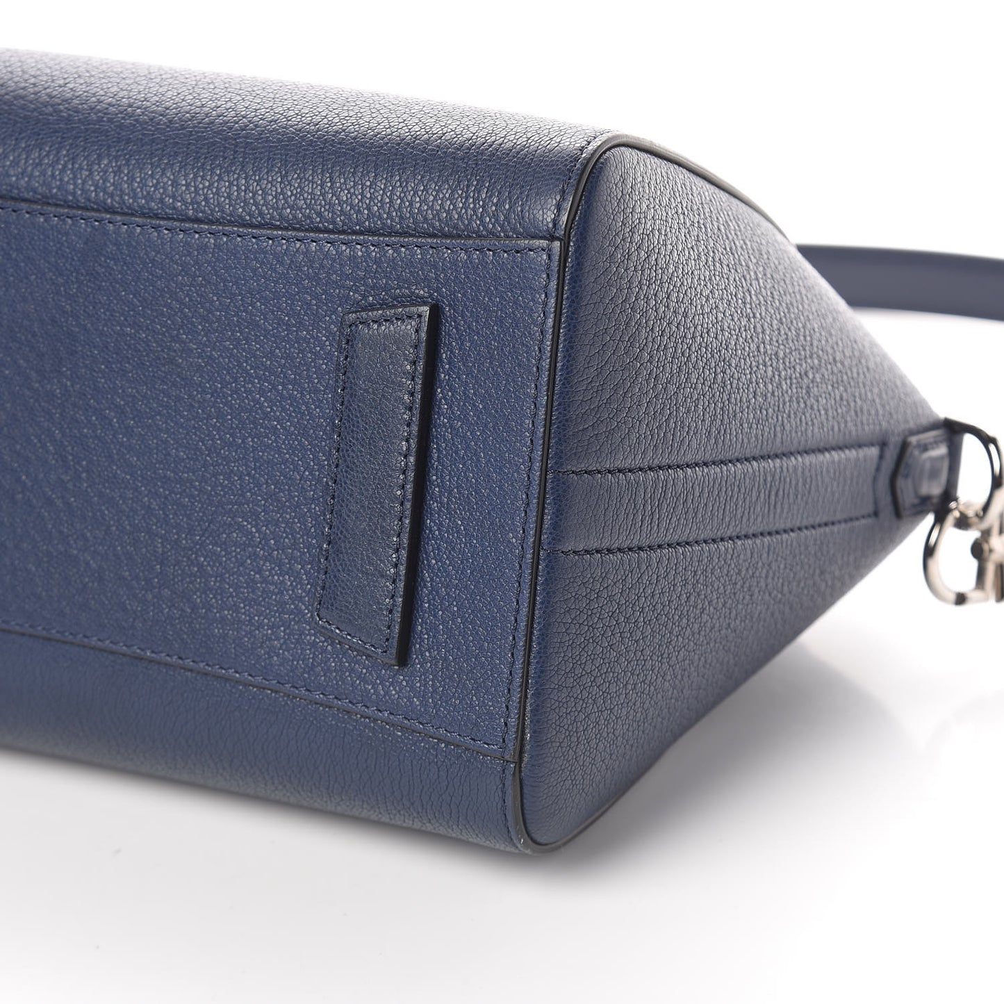 Grained Calfskin Small Antigona Night Blue