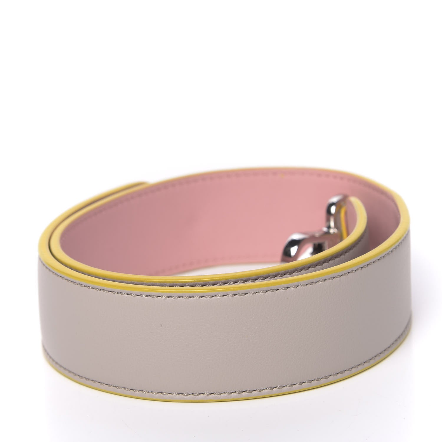 Fendi Vitello Dolce Bi-Color Strap You Grigio Polvere Bubblegum 2 of 4