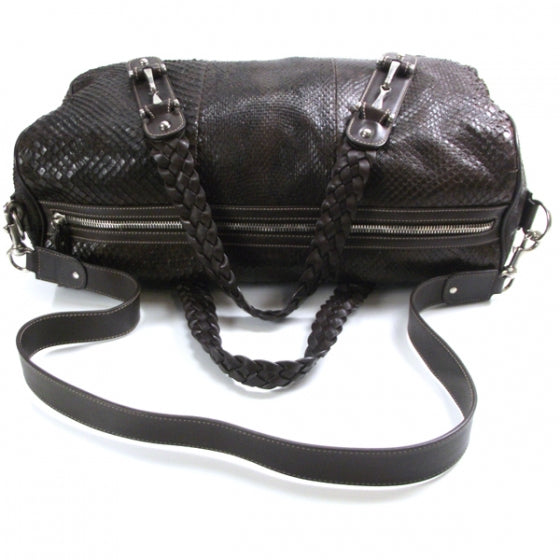 Gucci Python Weekender Bag Brown 5 of 9