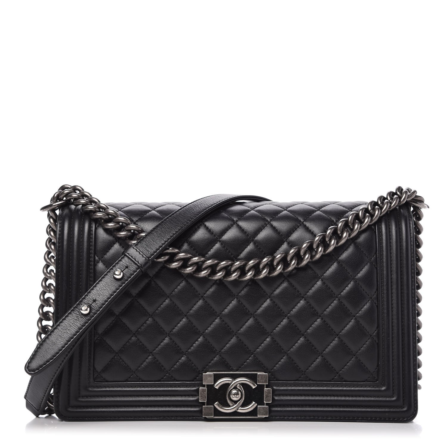 Chanel Calfskin Quilted New Medium Boy Flap Black 1 of 10