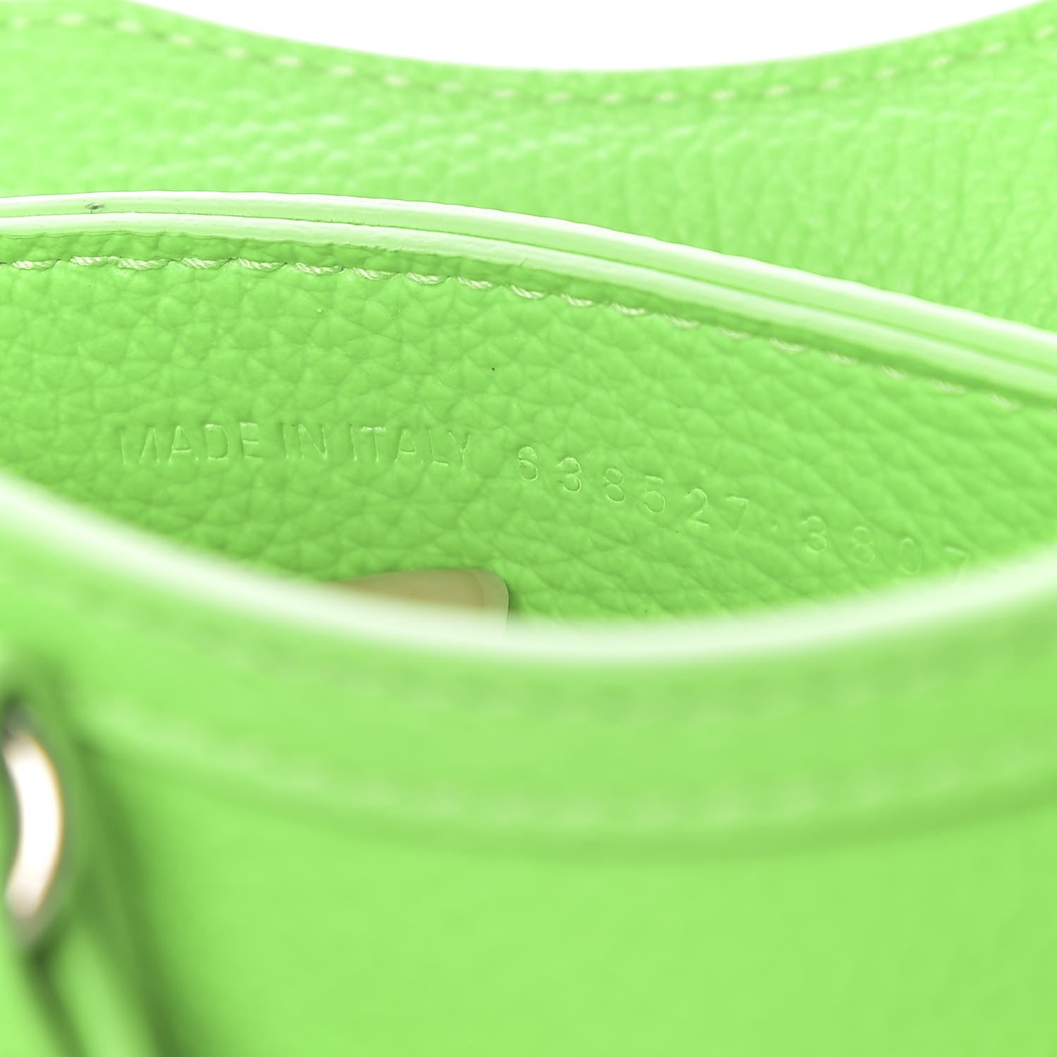 Balenciaga Grained Calfskin Neo Classic Silver Hardware Nano City Crossbody Fluo Green 9 of 9