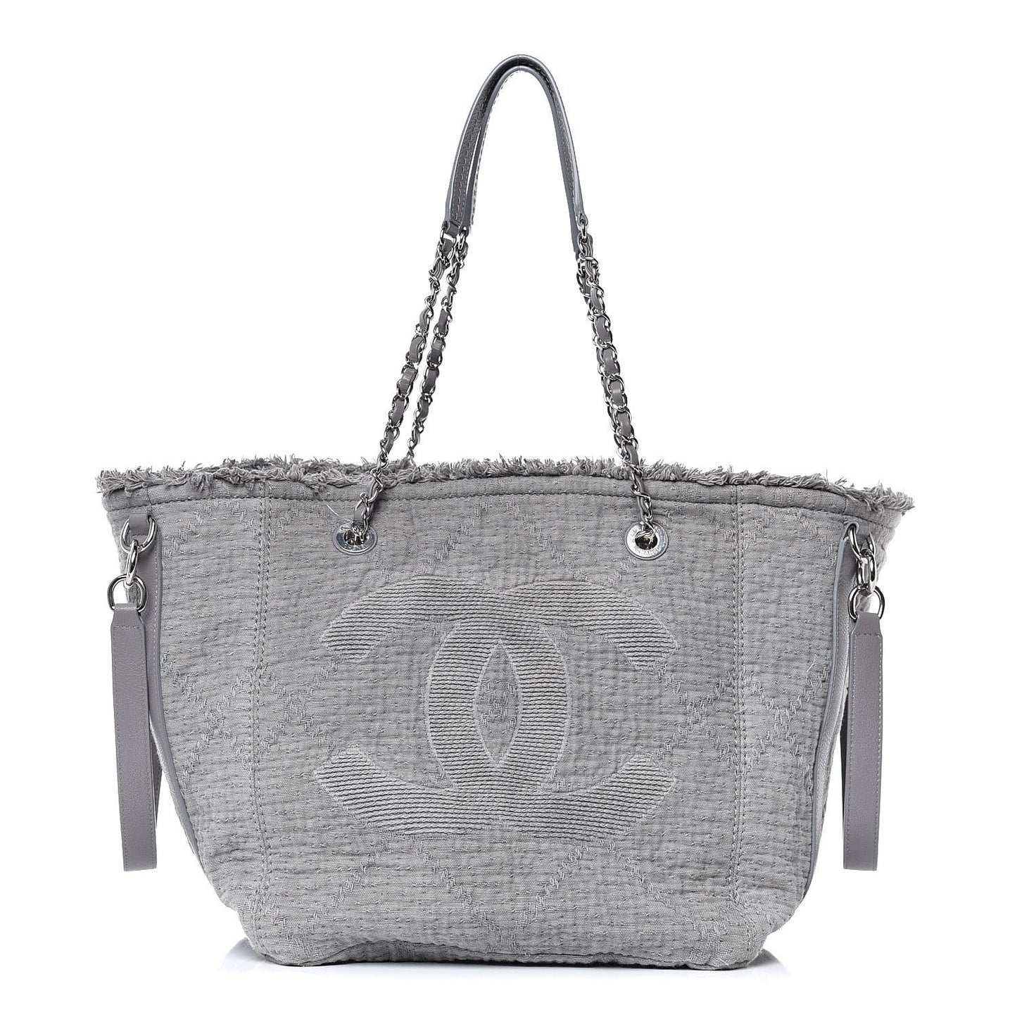 Canvas Small Double Face Shopping Tote Grey