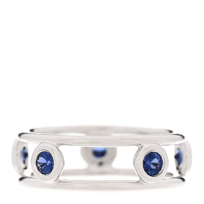 Tiffany Platinum Blue Sapphire Elsa Peretti Color by the Yard Ring 49 4.75 3 of 4