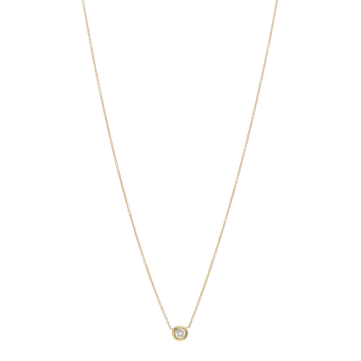 18K Yellow Gold Diamond .19ct Diamonds By The Inch Necklace