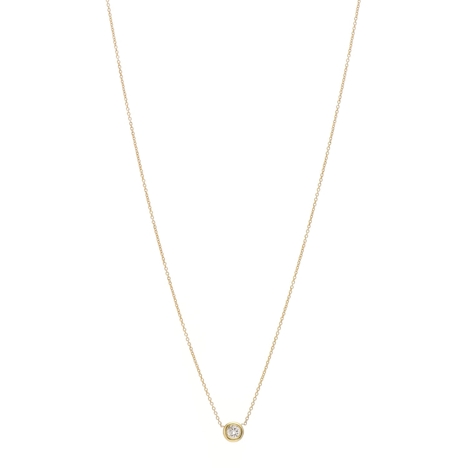 Roberto Coin 18K Yellow Gold Diamond .19ct Diamonds By The Inch Necklace 1 of 5