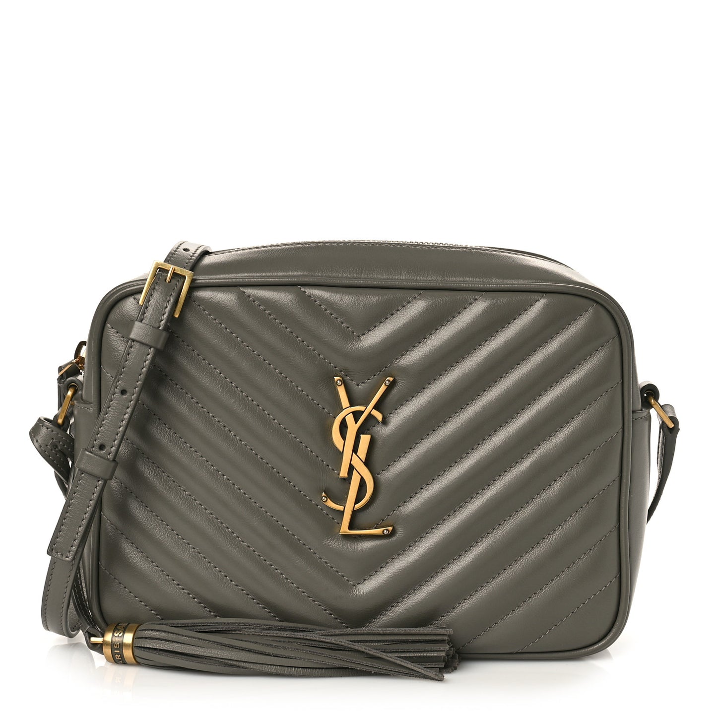 Calfskin Matelasse Monogram Lou Camera Bag Military Olive