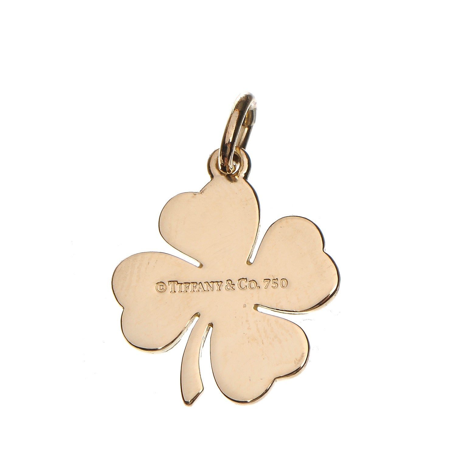 Tiffany 18K Yellow Gold Four Leaf Clover Charm 3 of 3