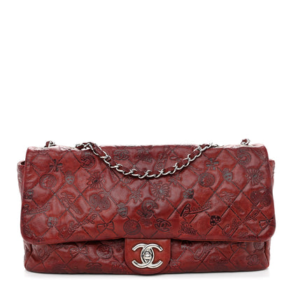 Chanel Calfskin Embossed Large Lucky Symbols Flap Rouge 1 of 13
