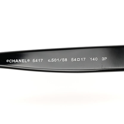 Chanel Acetate Polarized Square Sunglasses 5417 Black 5 of 8