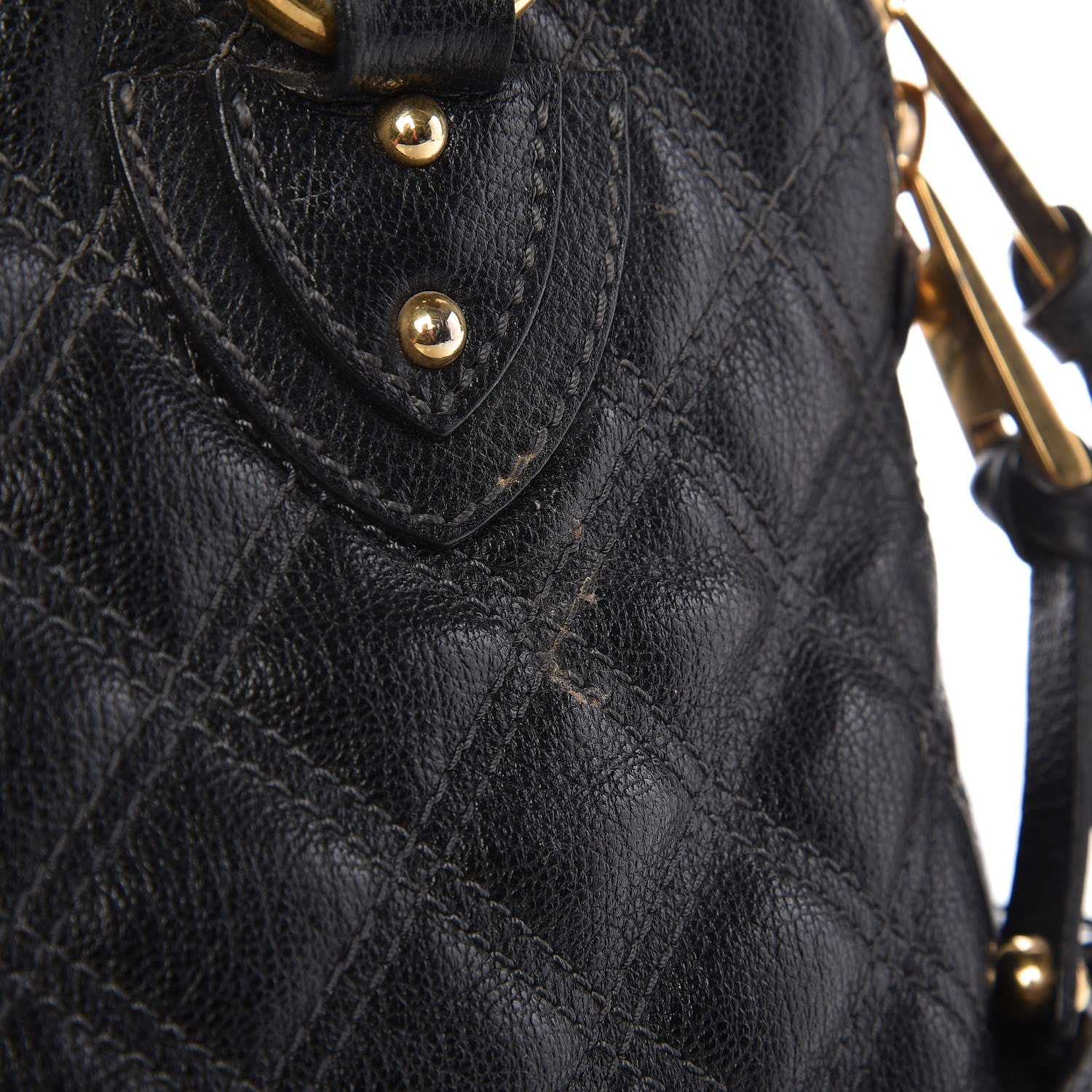 Marc Jacobs Calfskin Quilted Elise Satchel Black 16 of 17