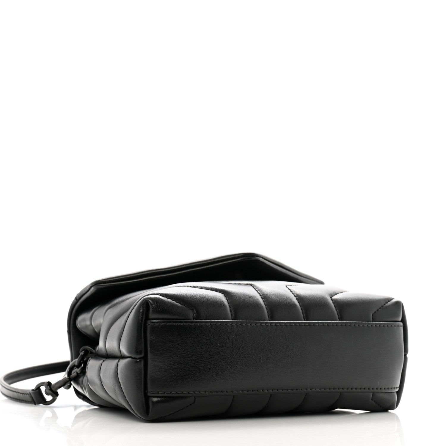 Saint Laurent Calfskin Y Quilted Monogram Monochrome Toy Loulou Crossbody Bag Black 4 of 15