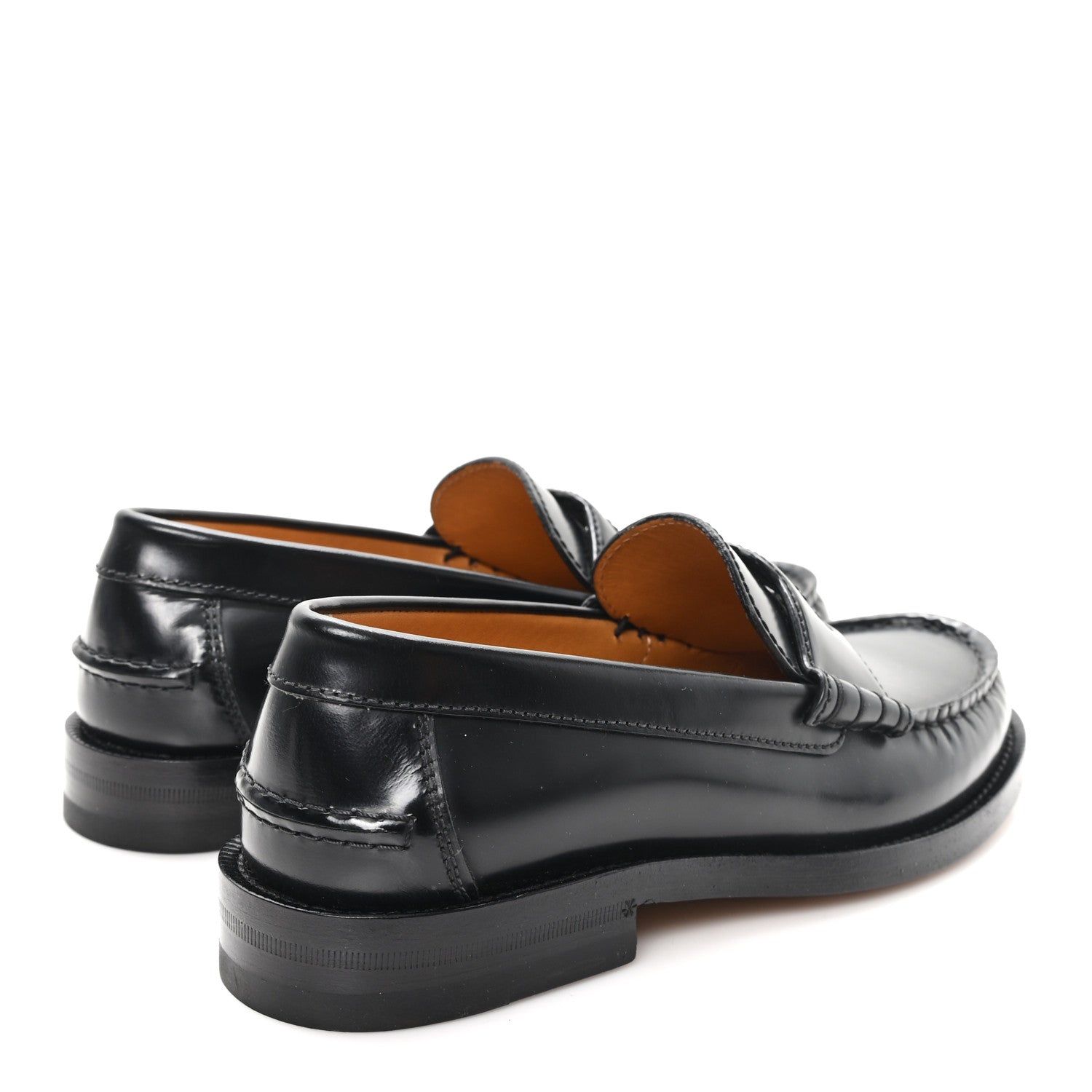Gucci Millennial Ribot Cut Out Interlocking G Loafers 37 Black 5 of 9