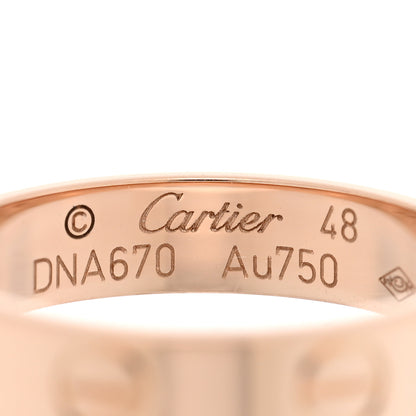 Cartier 18K Pink Gold 3.5mm LOVE Wedding Band Ring 48 4.5 4 of 4