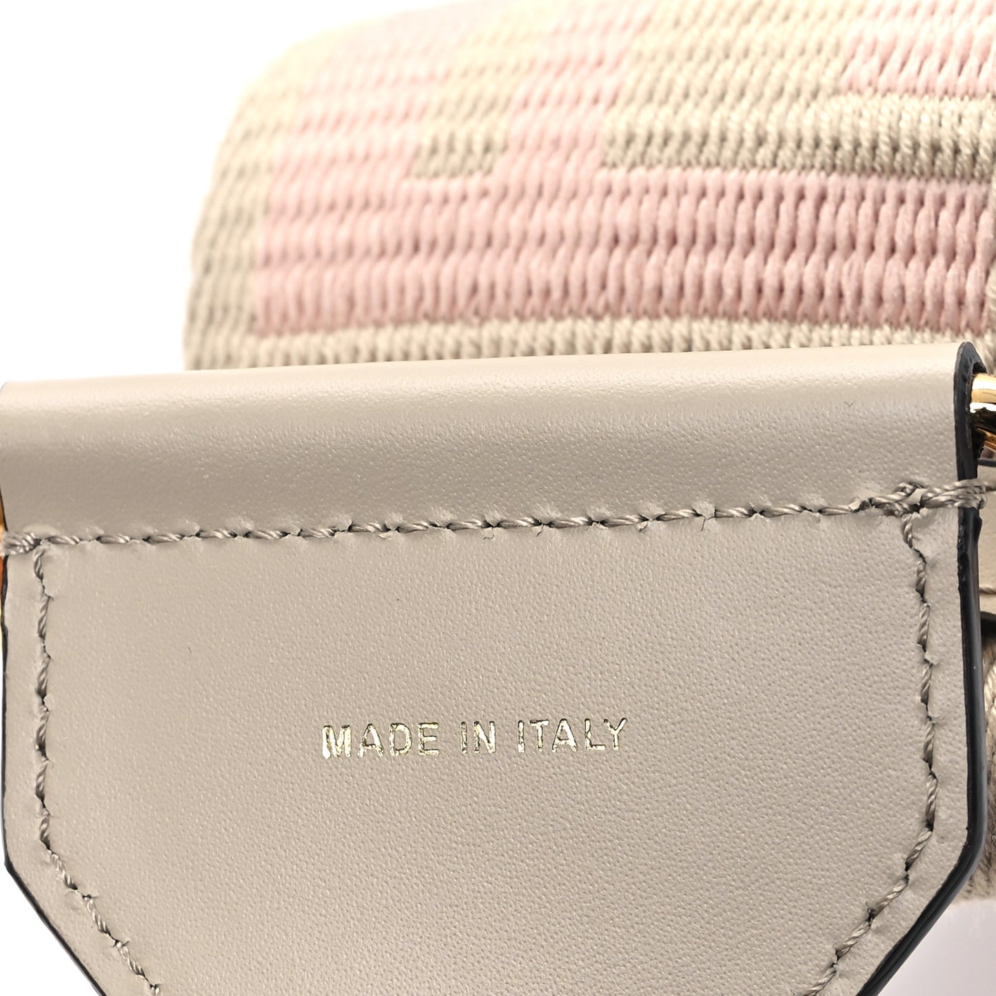 Jacquard Ribbon Vitello King FF Bi-Color Intreccio Adjustable Strap You Corda Rosa