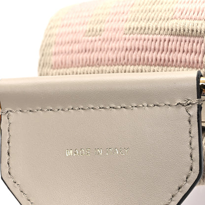 Fendi Jacquard Ribbon Vitello King FF Bi-Color Intreccio Adjustable Strap You Corda Rosa 4 of 4