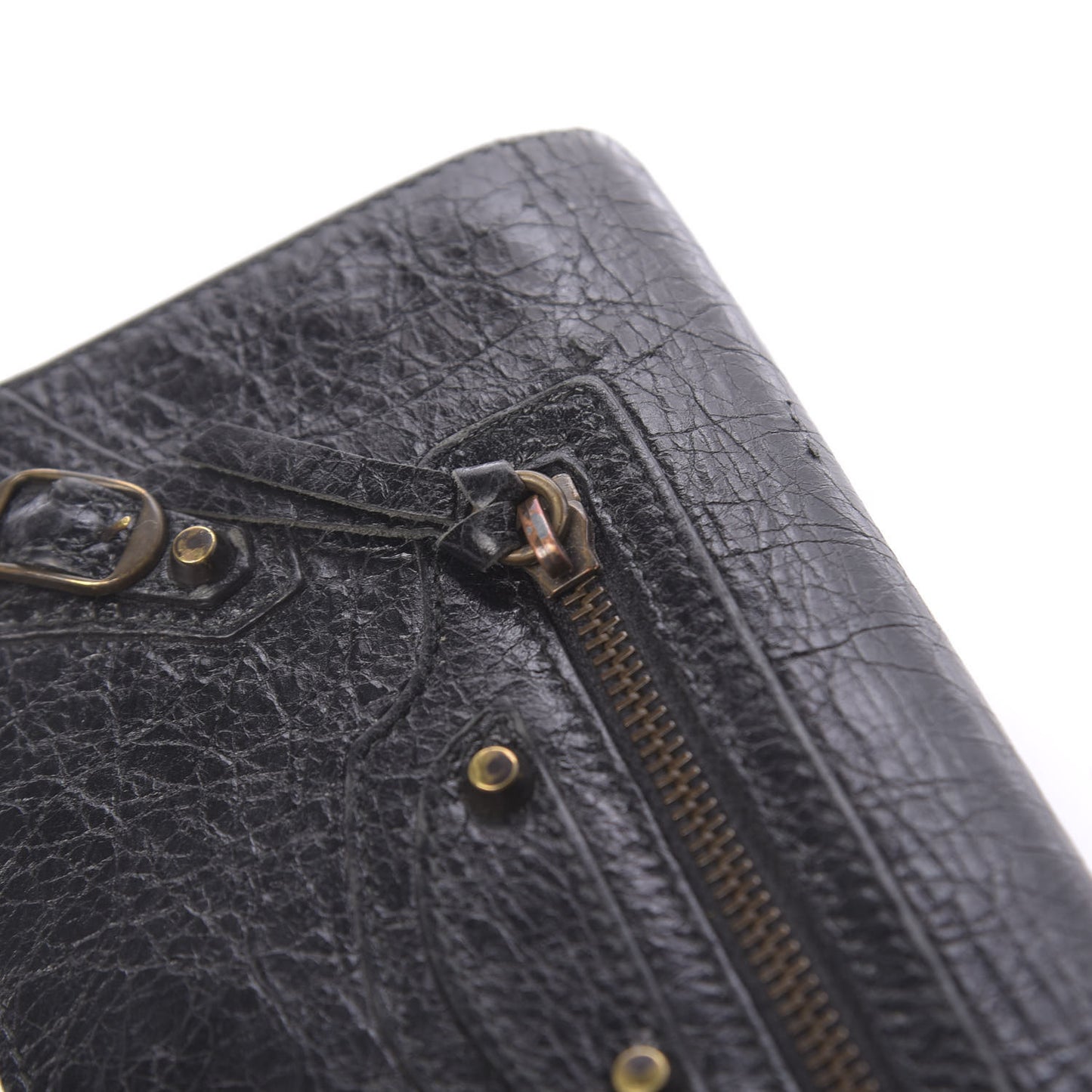 Agneau Classic Hardware Money Wallet Black