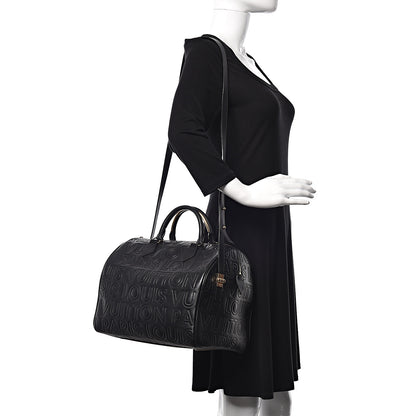 Louis Vuitton Calfskin Embossed Speedy Cube 30 Black 1 of 12