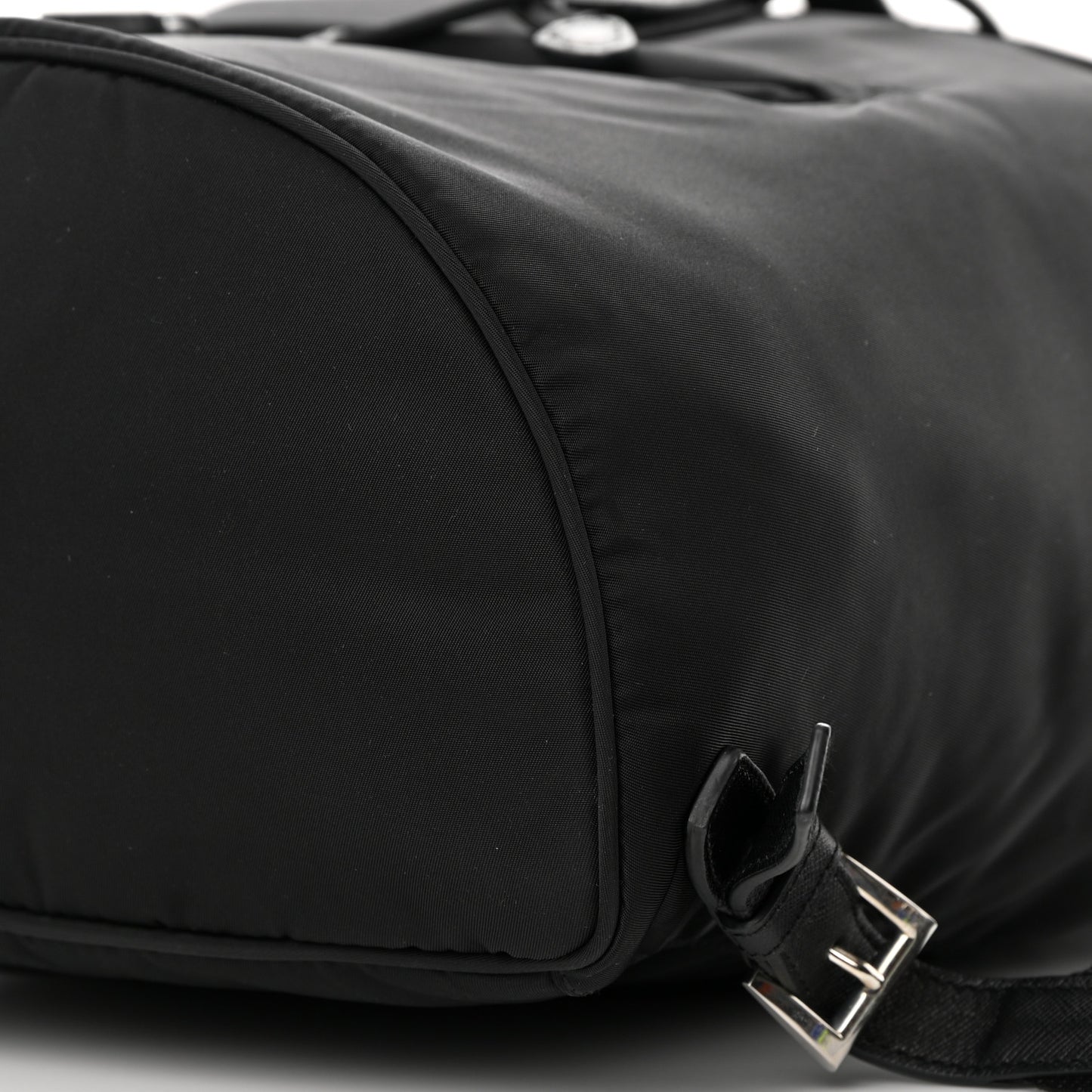 Nylon Tessuto Saffiano Zipper Backpack Black