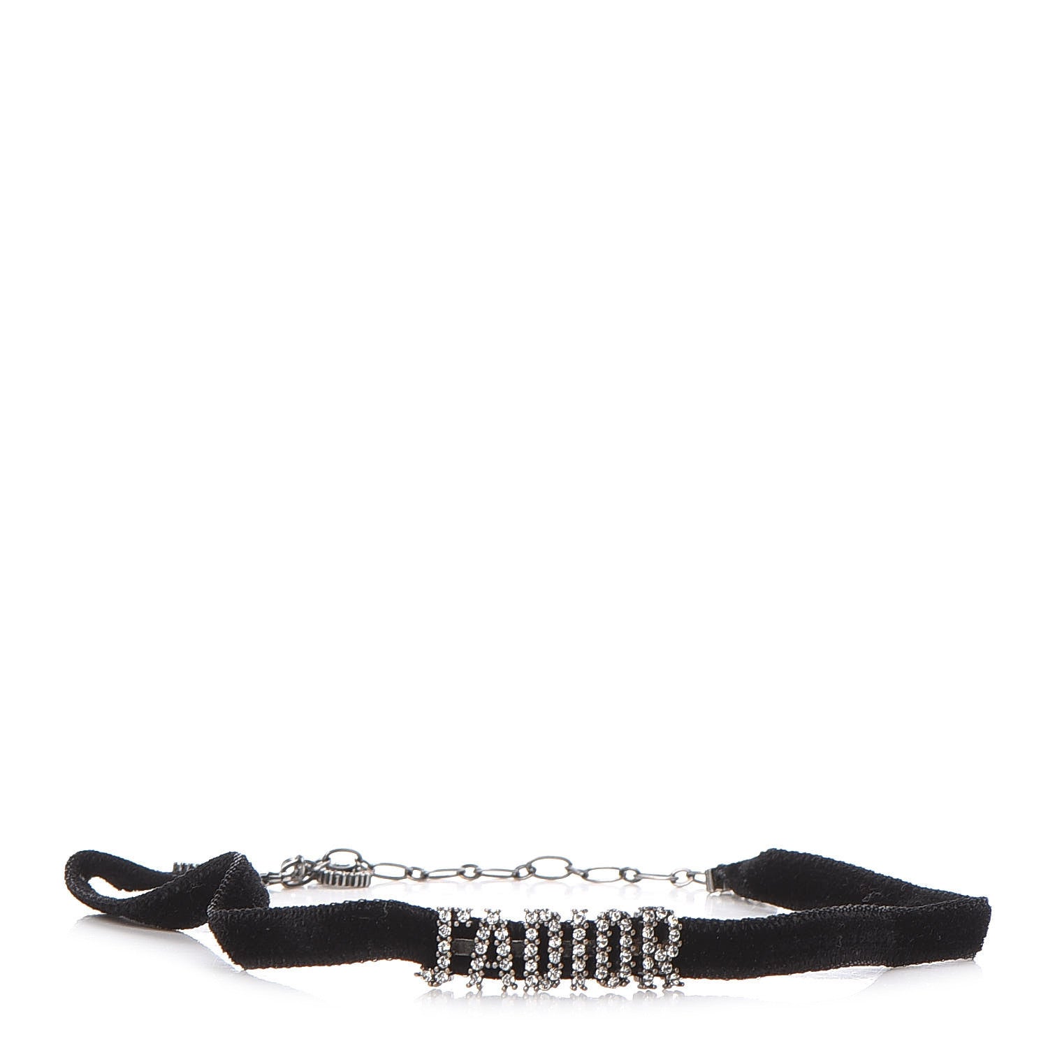 Christian Dior Velvet Crystal J’Adior Choker Necklace Black 1 of 5