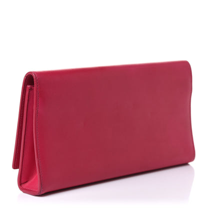 Saint Laurent Calfskin Classic Monogram Cassandre Clutch Fuchsia 3 of 12