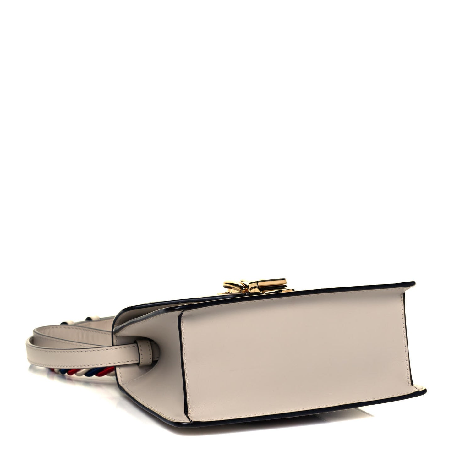 Calfskin Mini Sylvie Top Handle Bag White