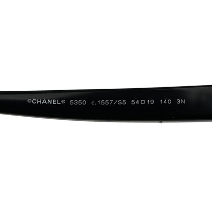 Chanel Acetate CC Cat Eye Summer Sunglasses 5350 Black Beige 5 of 8
