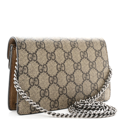 Gucci GG Supreme Monogram Super Mini Dionysus Shoulder Bag Taupe 3 of 9