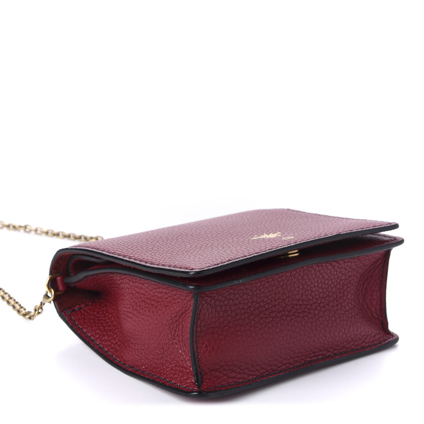 Grained Calfskin D-Bee Crossbody Dark Red