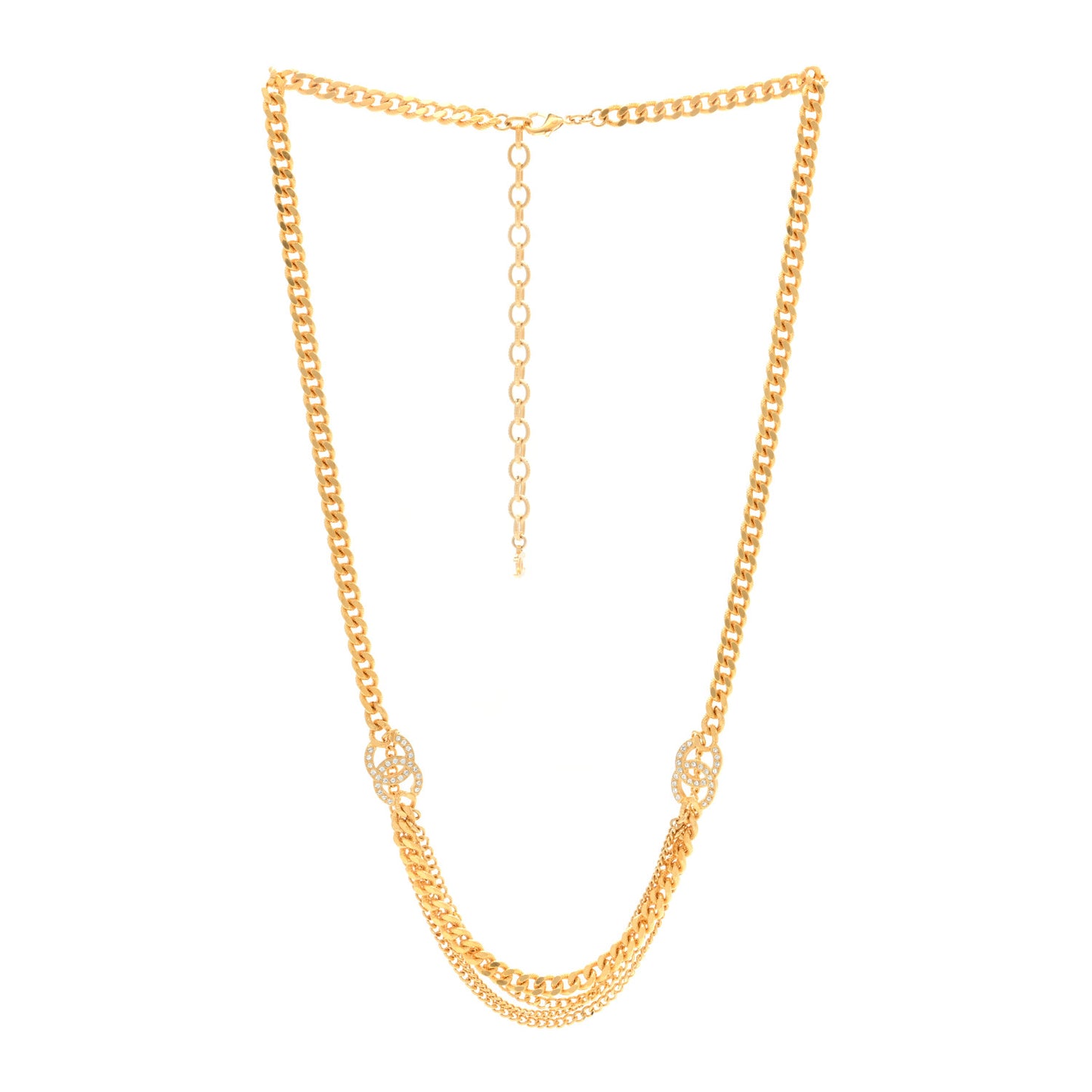 Crystal CC Multi Strand Chain Belt 75/30 Gold
