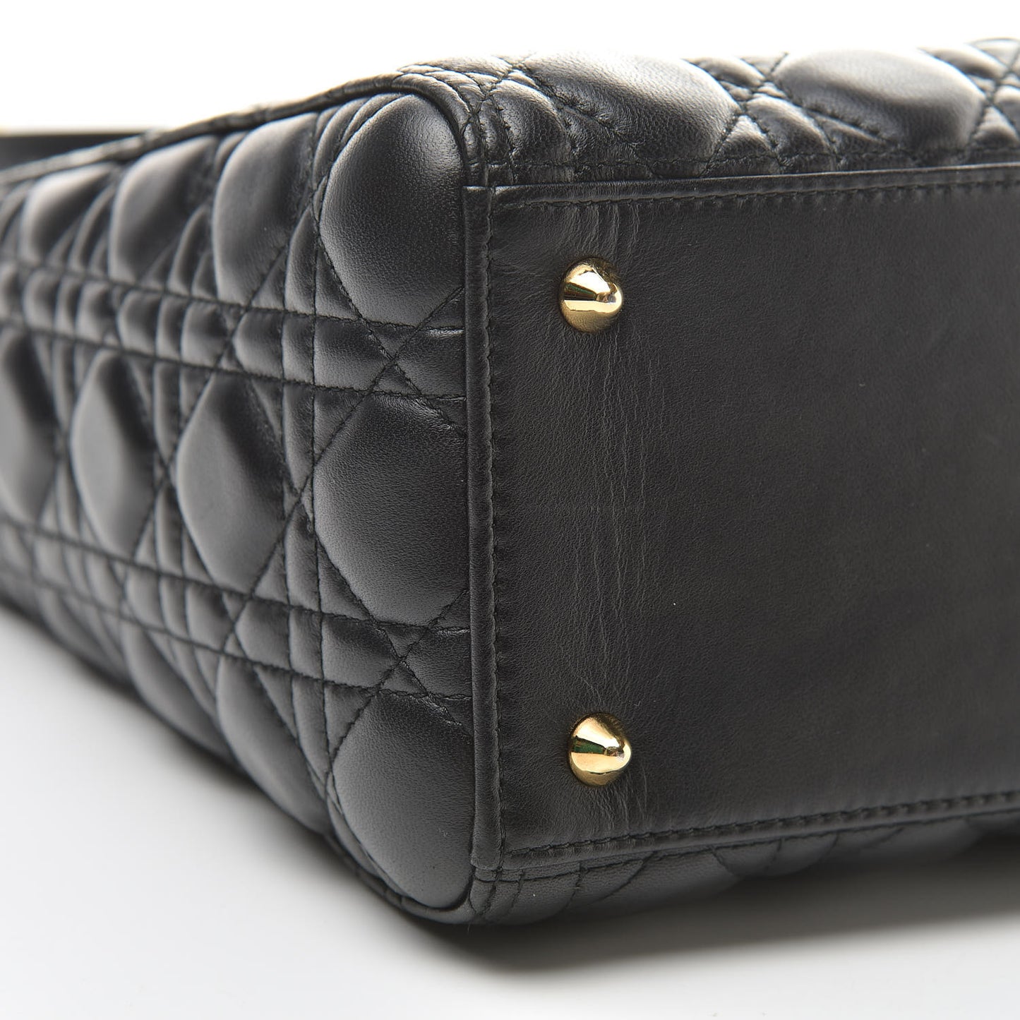 Lambskin Cannage Medium Lady Dior Black