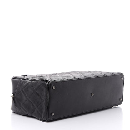 Chanel Caviar Patent Quilted Large Bowler Black 4 of 15
