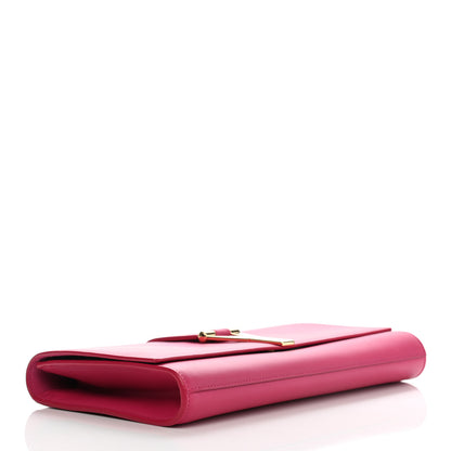 Saint Laurent Calfskin Classic Y Ligne Clutch Fuchsia 4 of 9