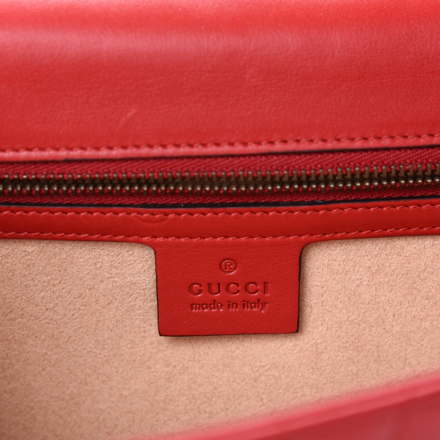 Gucci Calfskin Trapuntata Queen Margaret Clutch Hibiscus Red 9 of 11