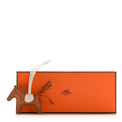 Hermes Milo Lambskin Grigri Rodeo Horse Bag Charm PM Craie Gold Pain D'epice Epice 5 of 5