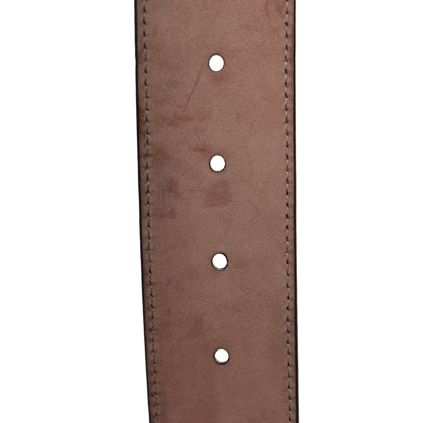 GG Supreme Monogram Selleria Calfskin Interlocking G 40mm Belt 80 32 Beige Ebony Cocoa