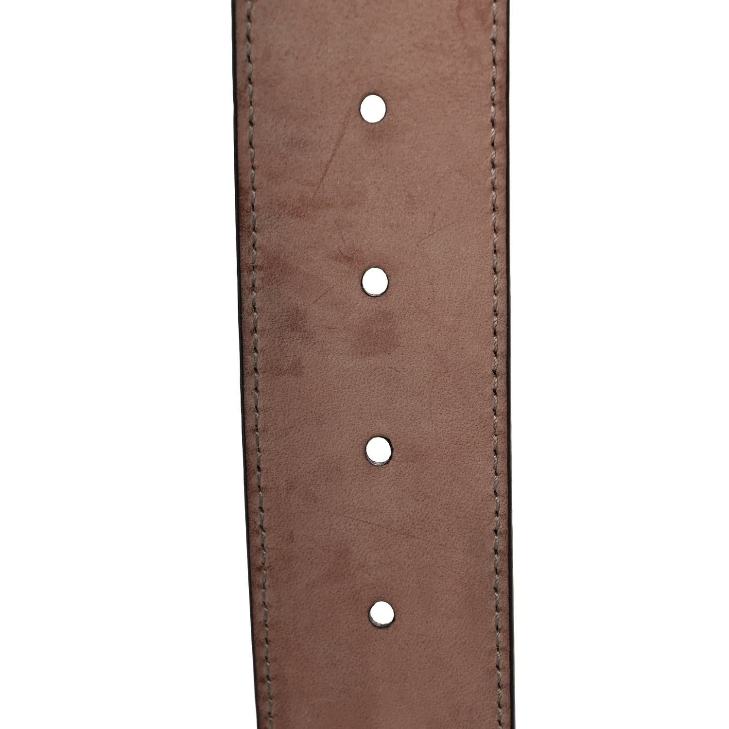Gucci GG Supreme Monogram Selleria Calfskin Interlocking G 40mm Belt 80 32 Beige Ebony Cocoa 4 of 6