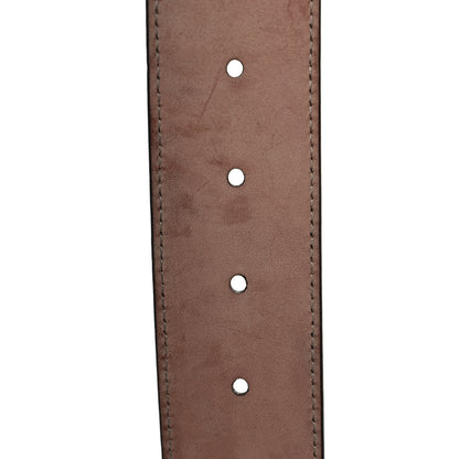 Gucci GG Supreme Monogram Selleria Calfskin Interlocking G 40mm Belt 80 32 Beige Ebony Cocoa 4 of 6