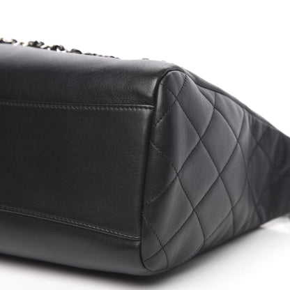 Chanel Calfskin Chain 20s Signature Hobo Black 10 of 12