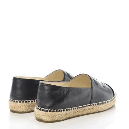 Chanel Lambskin CC Espadrilles 38 Black 4 of 10