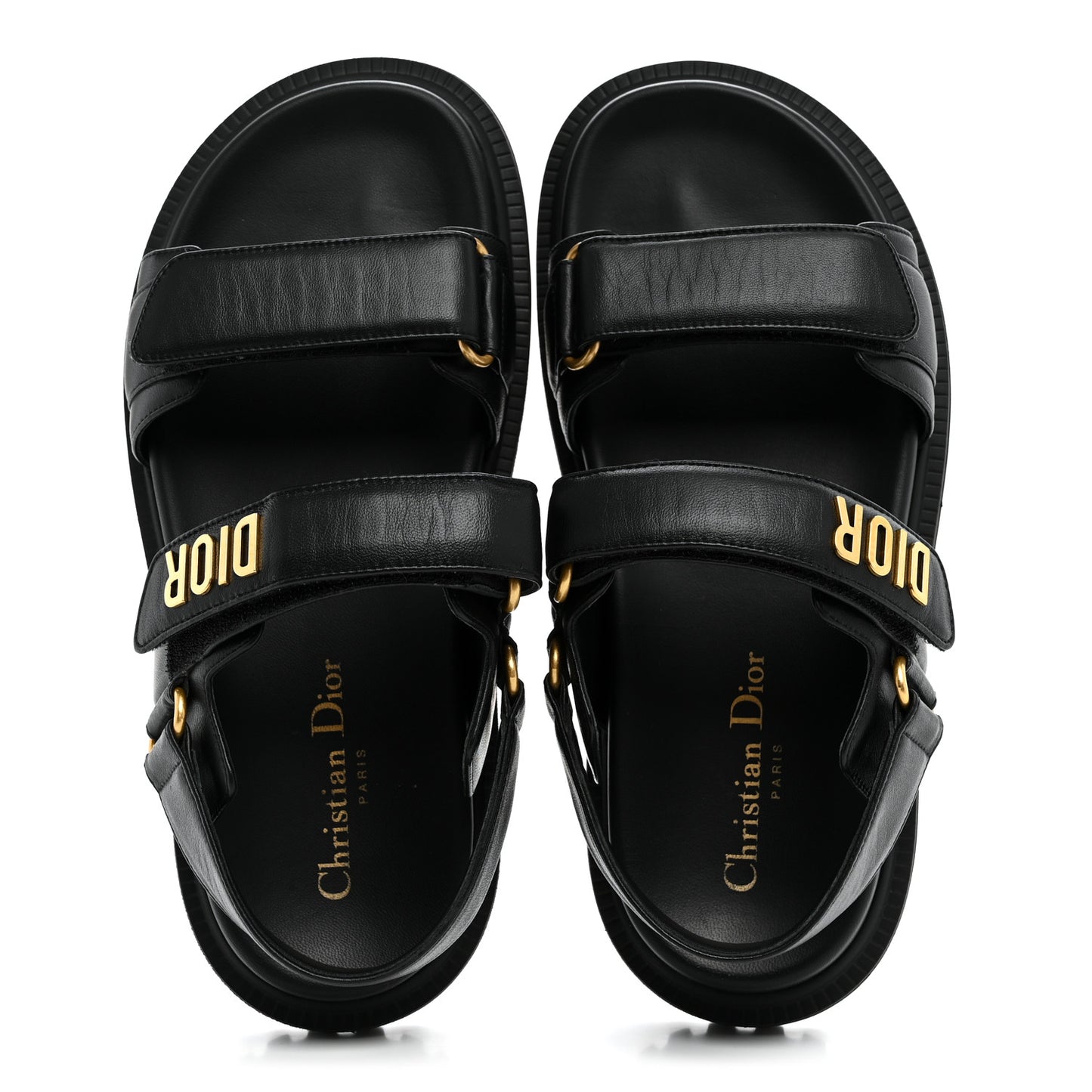 Lambskin Dioract 10mm Sandals 37 Black