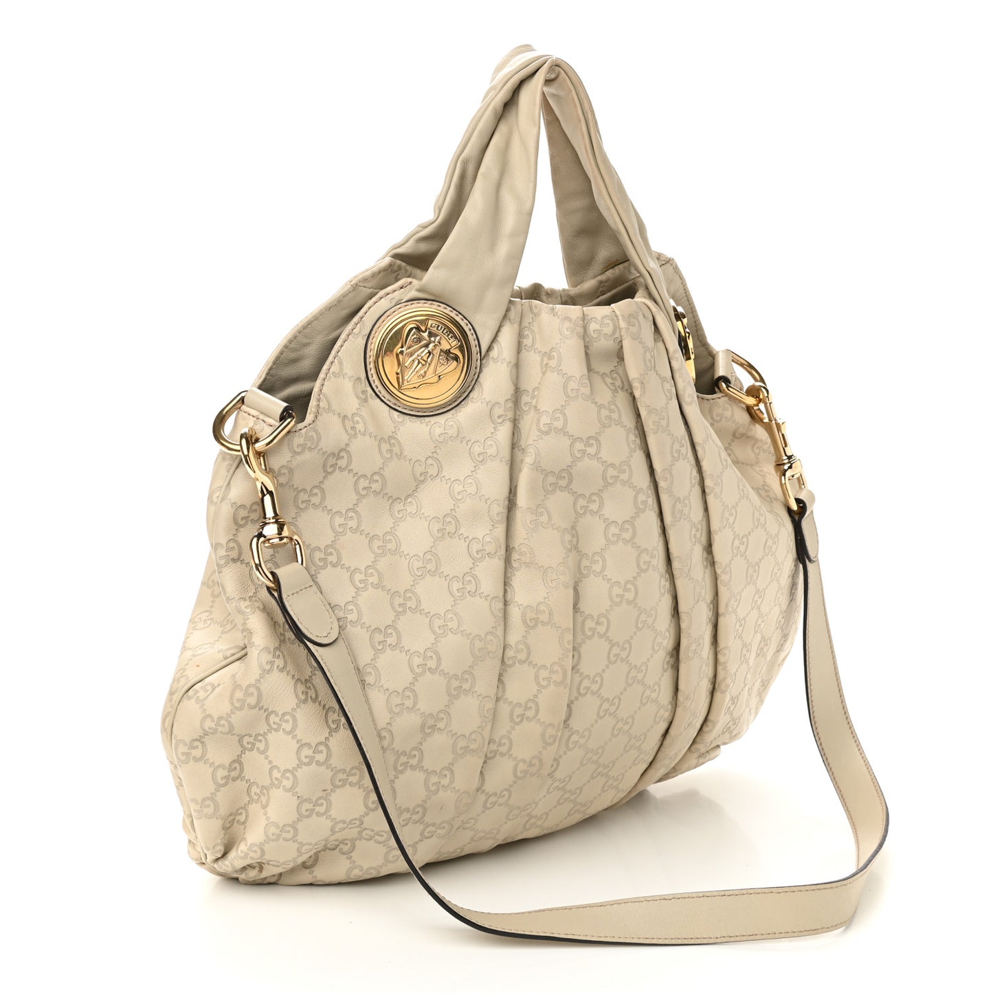 Guccissima Medium Hysteria Top Handle Bag Off White