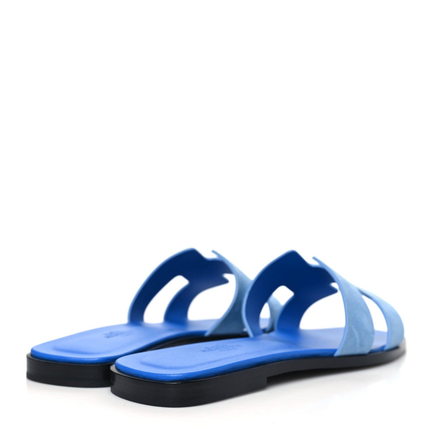 Suede Goatskin Oran Sandals 38.5 Bleu Cameo