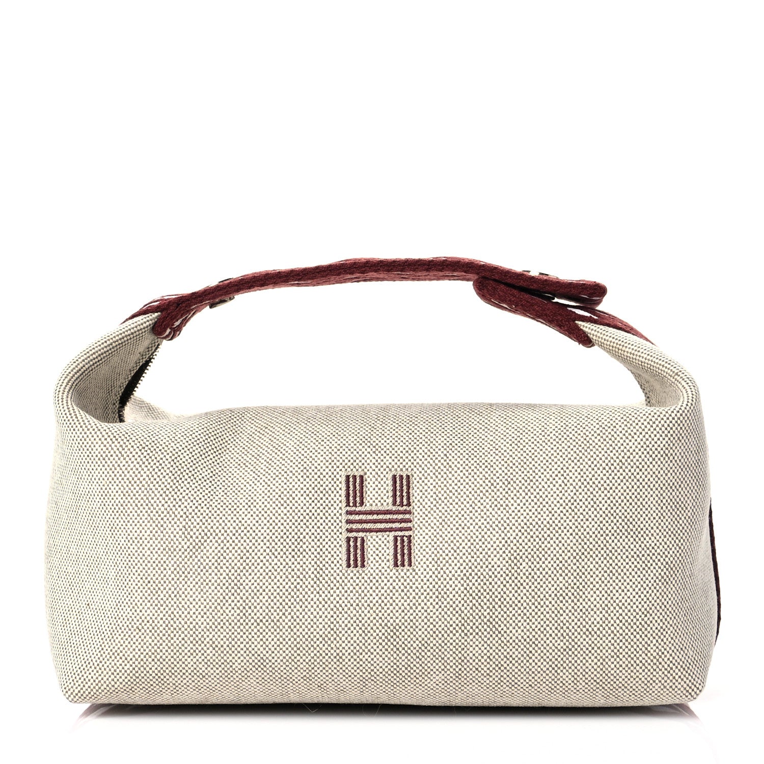 Hermes Canvas Small Bride-A-Brac Natural Rouge H 1 of 9